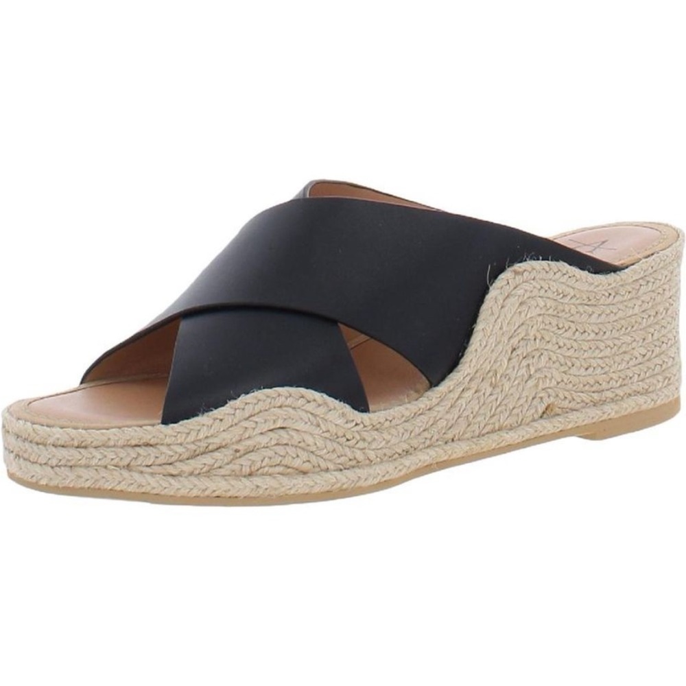 Aquatalia Women’s Marina Espadrille Sz 9 Black Wedge Platform - Picture 3 of 7